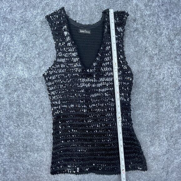 Vintage Bonwit Teller Shirt Small Sequin Sparkle Party Holiday Young Generation - Picture 4 of 7